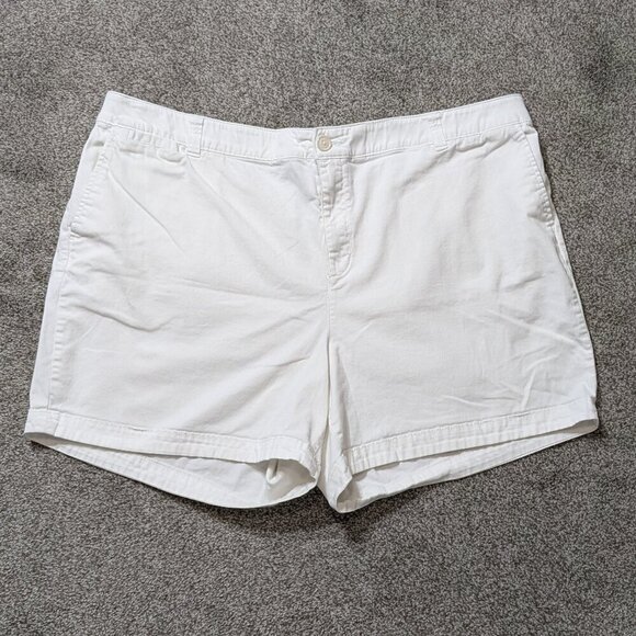 Lane Bryant Women's High Waist Shorts - White - Picture 1 of 5